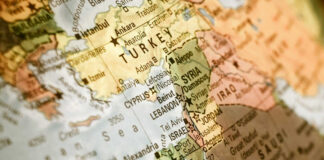 Map showing Turkey, Cyprus, Syria, Iraq, and surrounding areas.