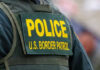 US Border Patrol officer uniform patch closeup
