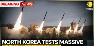 North Korea Conducts Test of 600mm-Calibre Multiple Rocket Launchers | WION BREAKING