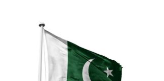 Flag of Pakistan waving in the wind