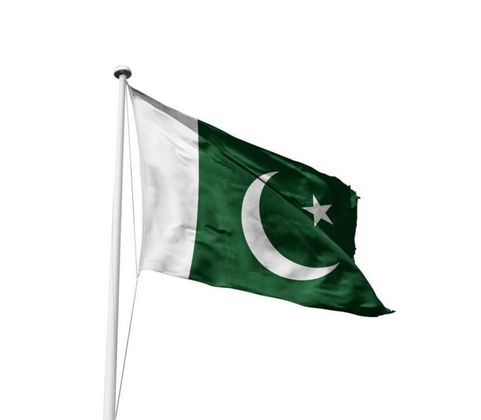 Flag of Pakistan waving in the wind