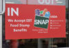 EBT SNAP benefits accepted here sign on door