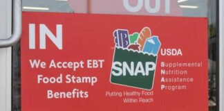 EBT SNAP benefits accepted here sign on door
