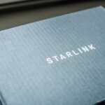 Close-up of a Starlink package with the brand name visible