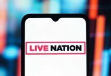 Live Nation logo displayed on a smartphone screen