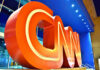CNN host Smerconish Weighs In on Platner Tattoo Controversy CNN logo sculpture outside building entrance