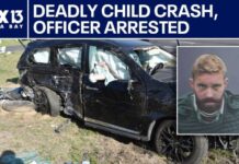 Temple Terrace officer arrested after deadly 100 mph crash kills 6-year-old, police say