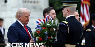 Watch: Trump lays wreath at Arlington National Cemetery on Memorial Day honoring fallen troops
