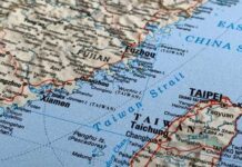 Canadian Frigate Dares Taiwan Strait — Beijing Fumes Map showing Taiwan and parts of China, including cities and geographical features