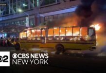 Times Square ERUPTS After Knicks Win Violence erupts in Times Square during Knicks championship celebration