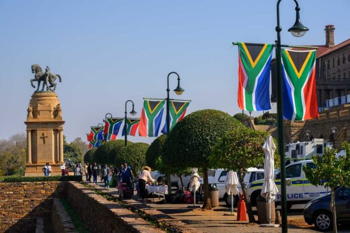 Pretoria,,South,Africa,-,June,21,,2024:,South,African,Flags