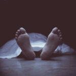 Dead Kid Breathing: Hospital Nightmare Feet protruding from under a white sheet.