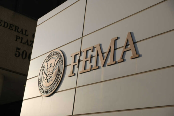 fema-lettering-logo2524200501jpg FEMA building facade with DHS seal