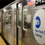 Subway Chaos Hits Seniors Again New York City subway train at station platform