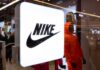Nike logo on illuminated store sign