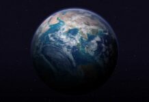 General Sounds Alarms Over Spacefight View of Earth from space with visible continents and clouds