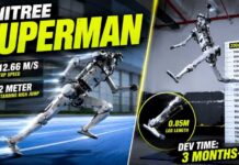 Unitree Superman Robot Jump and Fast Run
