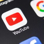 YouTube app icon on smartphone screen