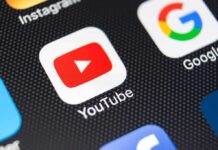 YouTube app icon on smartphone screen