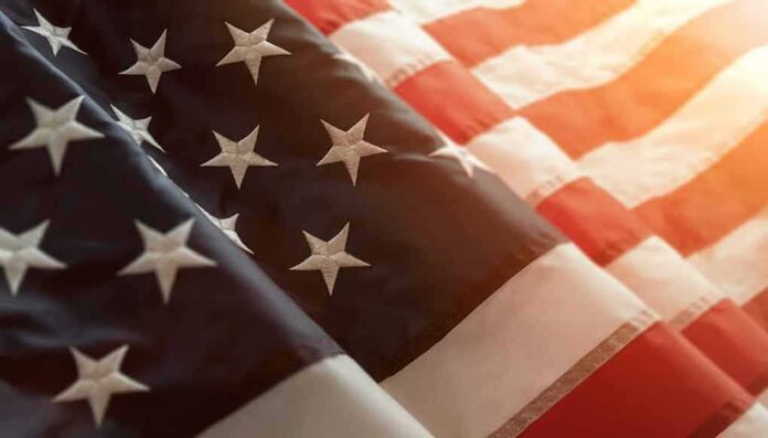 American flag with stars and stripes