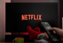 Netflix Paywall Ambushes GTA VI Hype TV screen with Netflix logo and person holding remote