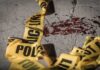 Terrifying DUI Crash Stuns California Town — Child Killed Crime scene tape near blood on pavement