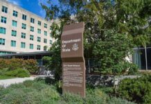 State Department Hire Sparks Nazi Imagery Furor Department of State sign outside an office building