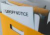 Mass Layoffs Hit Springfield – Blame Game Explodes layoff notice in a yellow file holder