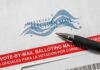 Hollywood Pile-On – Mail Votes Fight Takes Odd Turn Official election mail envelope with pen