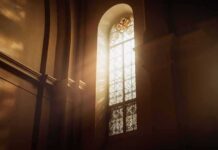Shock Timing: Pope Condemns, Trump Advances Execution sunlit stained glass window in a church interior