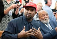 Hitler Praise Fallout – Kanye Shows Axed Kanye West speaking while Jim Brown sits nearby in a crowded room