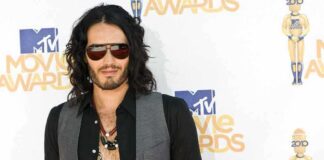 Russell Brand on the red carpet at an awards event