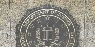 FBI seal on a granite wall