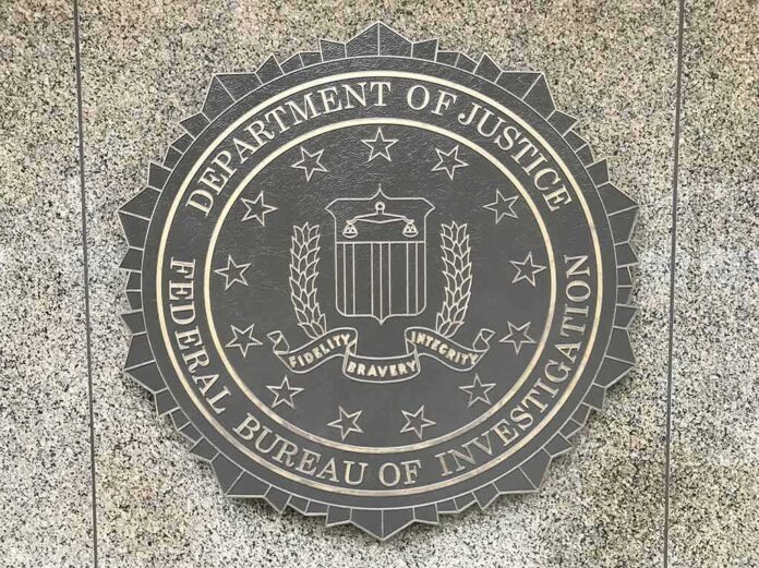 FBI seal on a granite wall